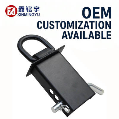 Removable D-Ring Tie-Downs for Stake Pockets – Flatbed & Utility Trailers, Includes Hitch Pin, Black Heavy-Duty, Factory Direct OEM Customizable